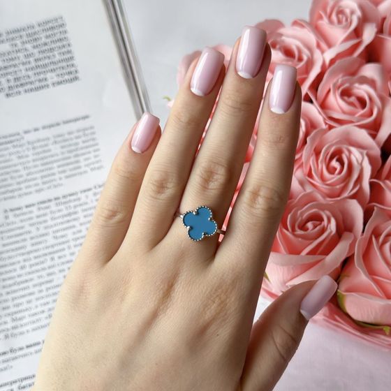 Silver ring with turquoise