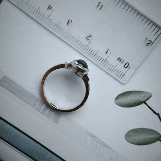 Серебряное кольцо с топазом Лондон Блю 1.1ct