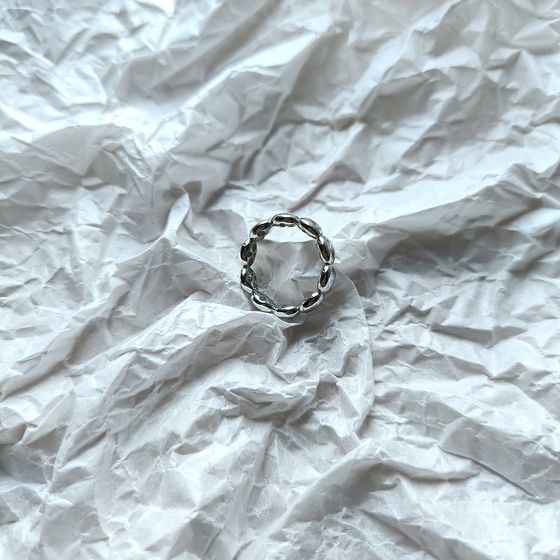 Silver ring without stones