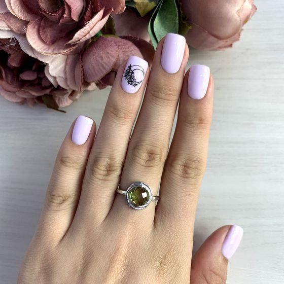 Silver ring with sultanite 1.775ct