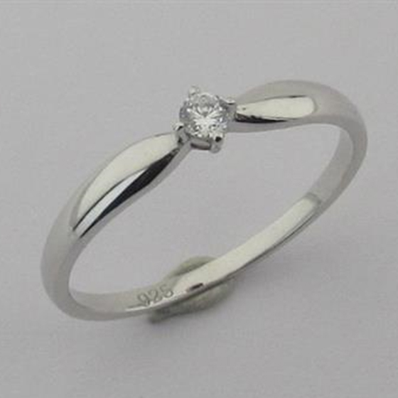 Золота каблучка з фіанітами 0.02ct