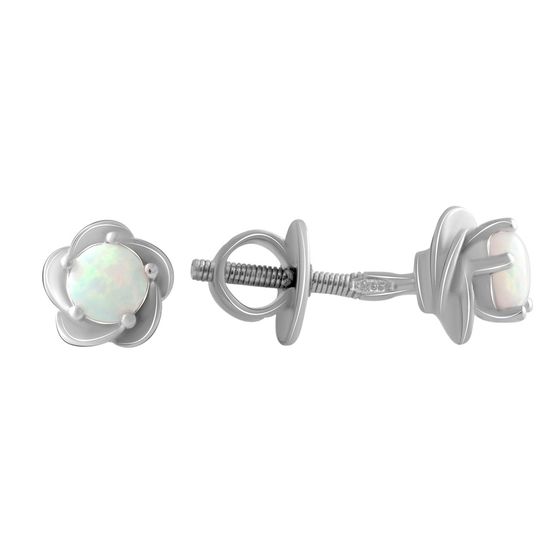 Silver earrings with opal 0.293ct
