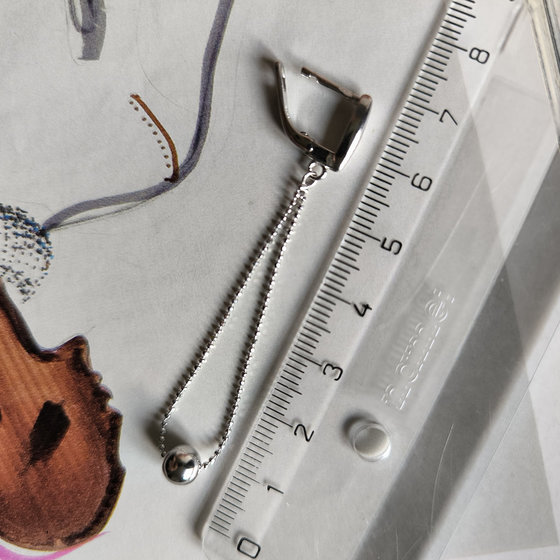 Silver earrings without stones