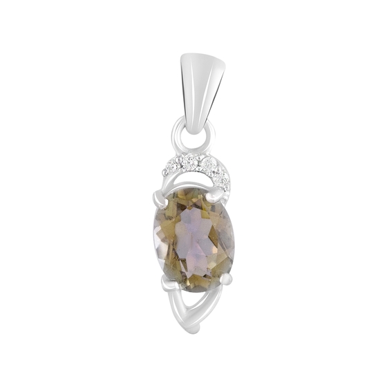 Silver pendant with mystic topaz 1.2ct