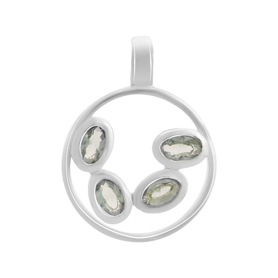Silver pendant with topaz London Blue