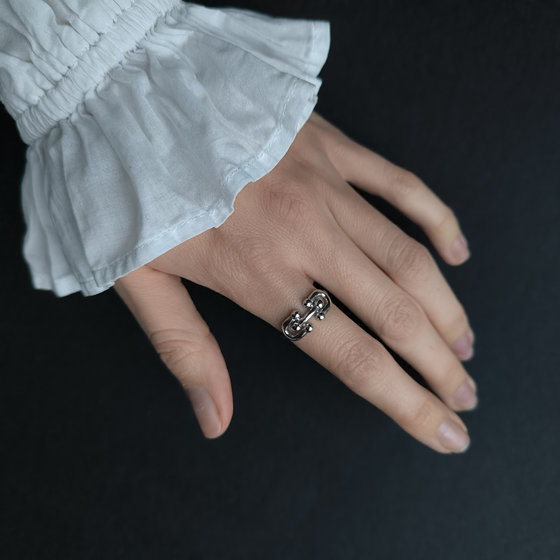 Silver ring without stones