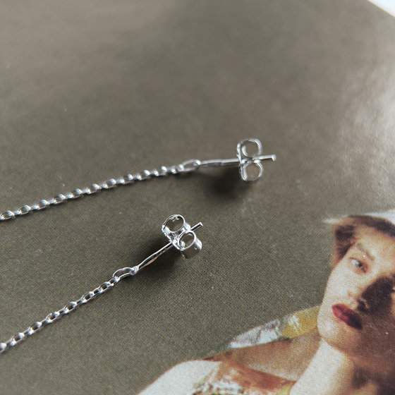 Silver Earrings with Enamel
