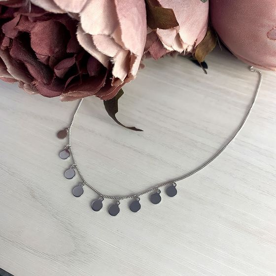Silver necklace without stones