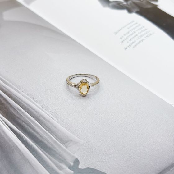 Silver ring with citrine nano 0.958ct