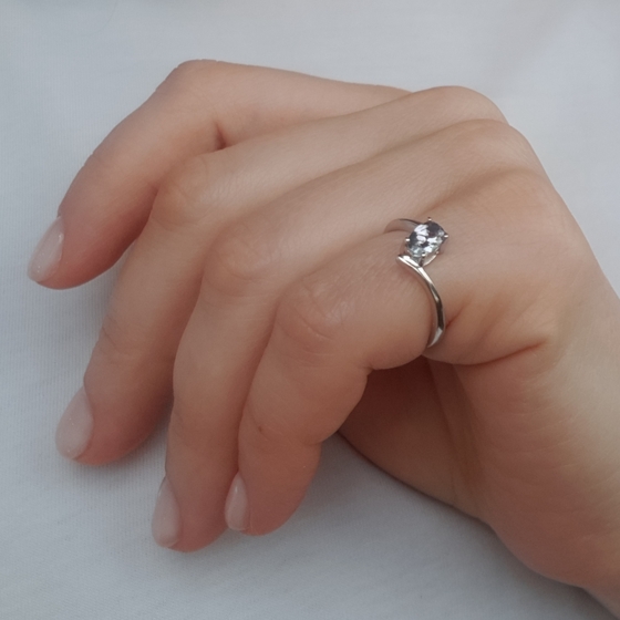 Серебряное кольцо с танзанитом 0.45ct