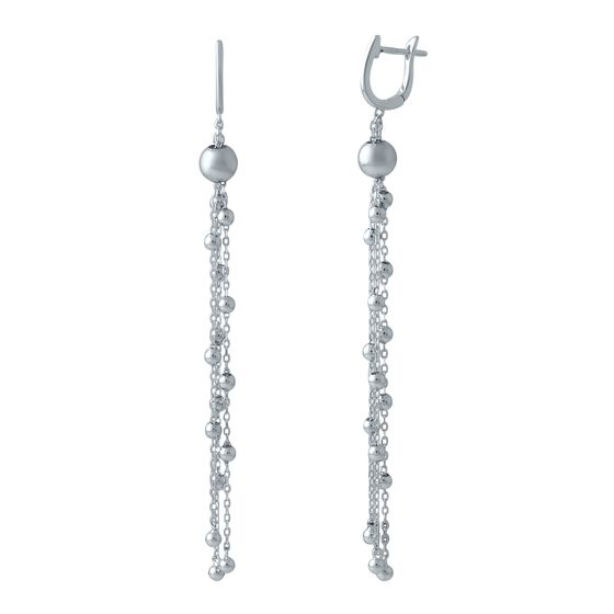 Silver earrings without stones