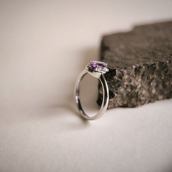 Серебряное кольцо с аметистом 0.63ct