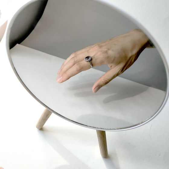Silver ring with amethyst