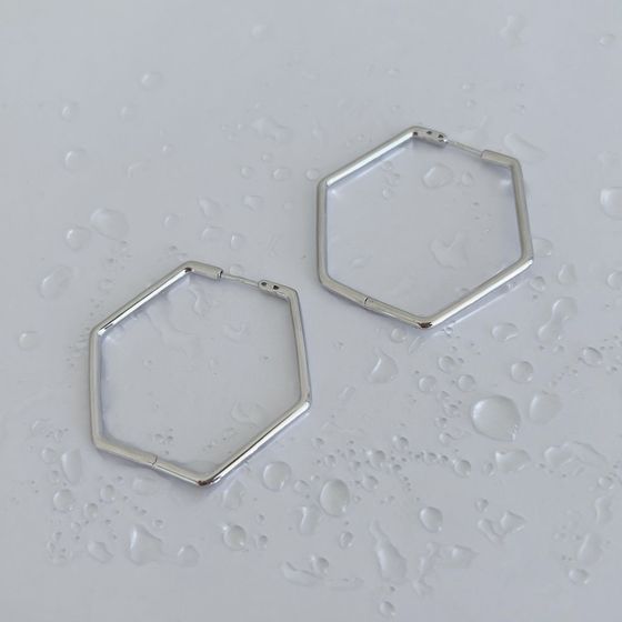 Silver earrings without stones