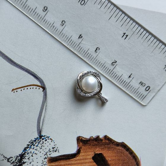 Silver Pendant with Pearls