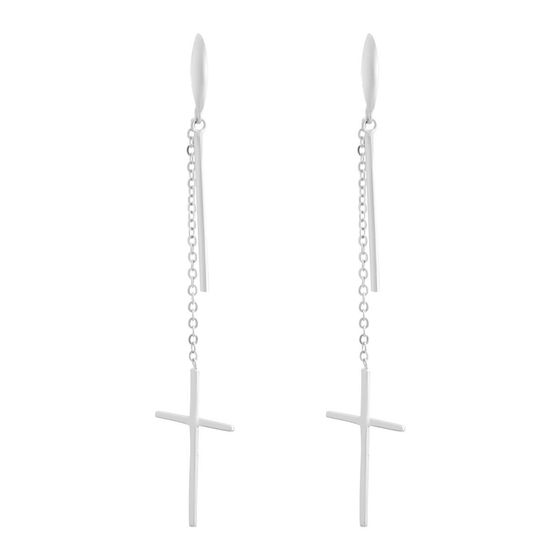 Silver earrings without stones