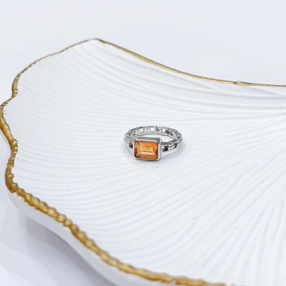 Срібна каблучка із золотим кварцом 1.725ct
