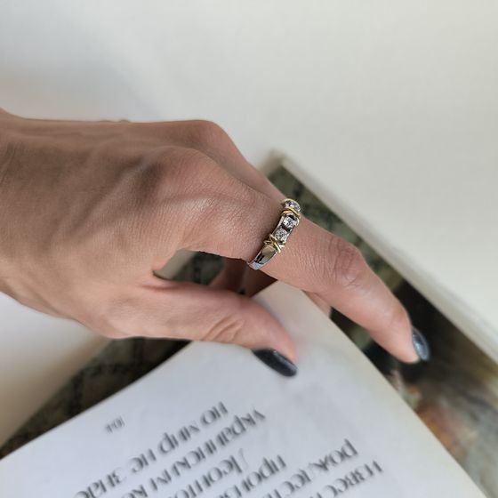 Silver Ring with Fianites