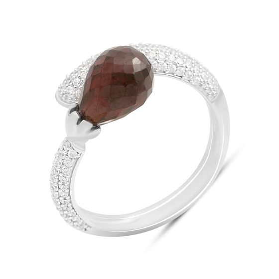 Серебряное кольцо с гранатом 6.31ct
