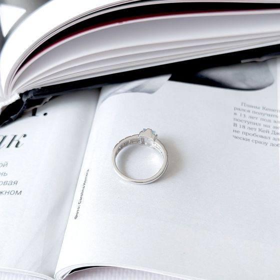 Silver ring with topaz 0.87ct