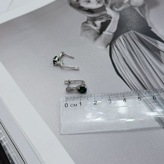 Серебряные серьги с агатом 1.709ct
