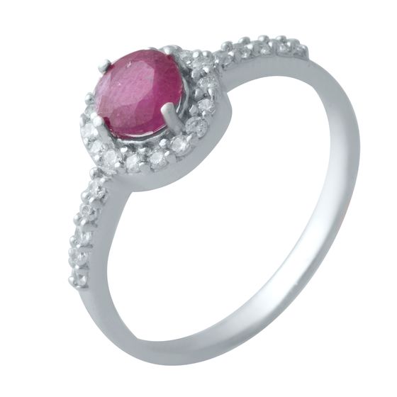 Silver ring with a 1.115-carat ruby