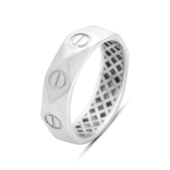 Silver ring without stones