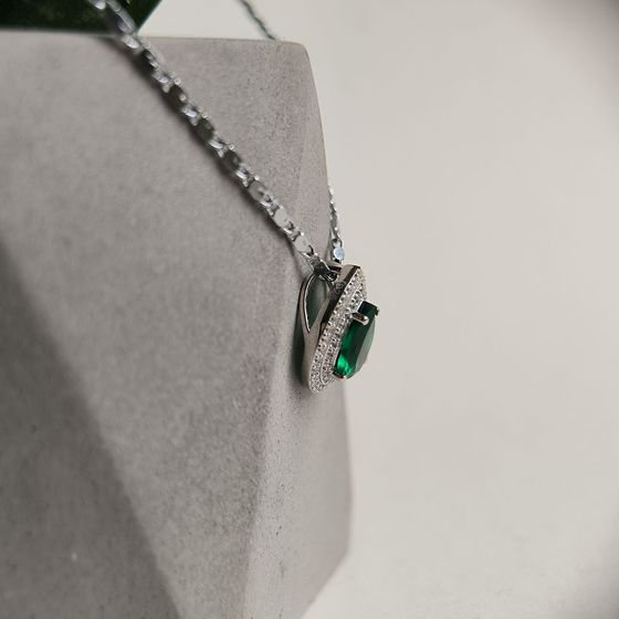 Срібна підвіска зі смарагдом nano 2.238ct