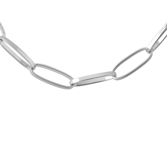 Silver necklace without stones