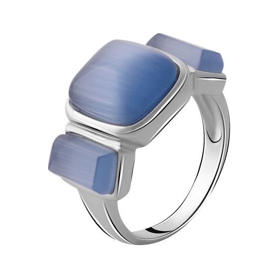 Silver cat's eye ring