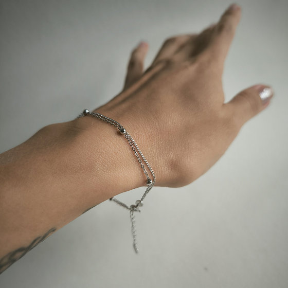 Silver bracelet without stones