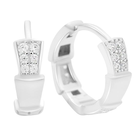 Золоті сережки з фіанітами 0.18ct