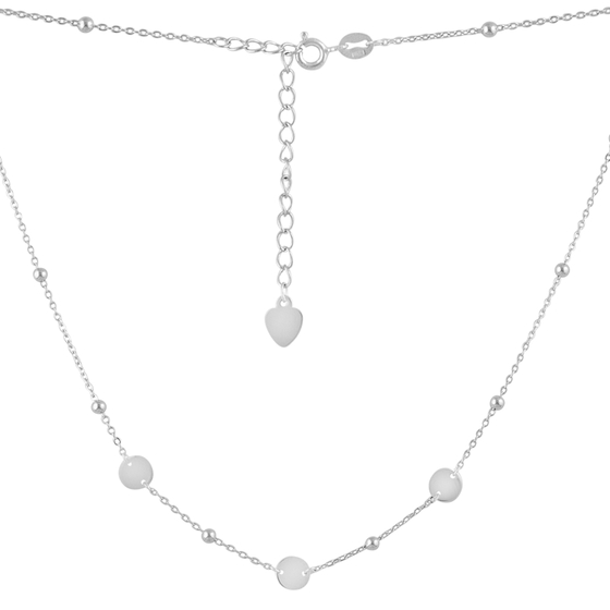 Silver necklace without stones