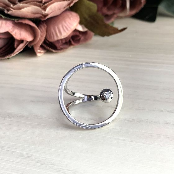 Silver Ring with Fianites