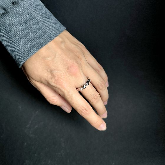 Silver ring without stones