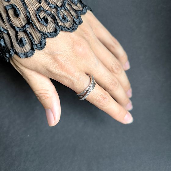 Silver Ring with Fianites