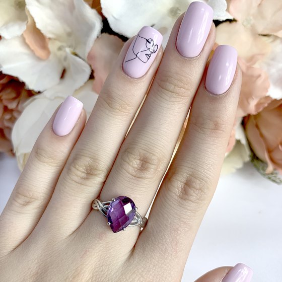 Серебряное кольцо с александритом 4.61ct