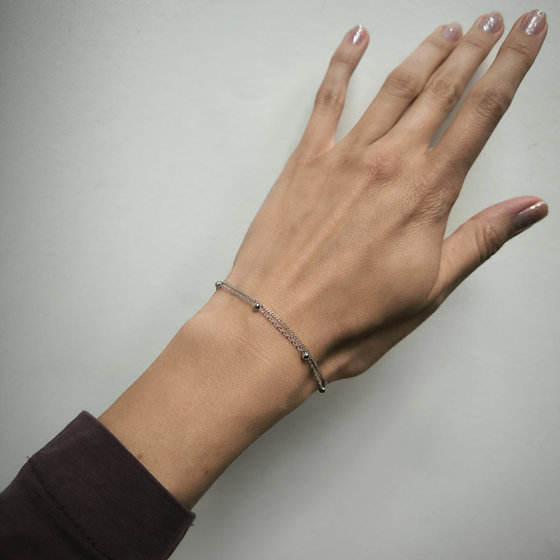 Silver bracelet without stones