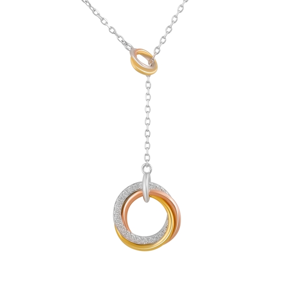 Silver necklace with phianites