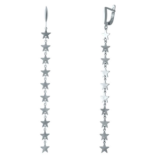 Silver earrings without stones