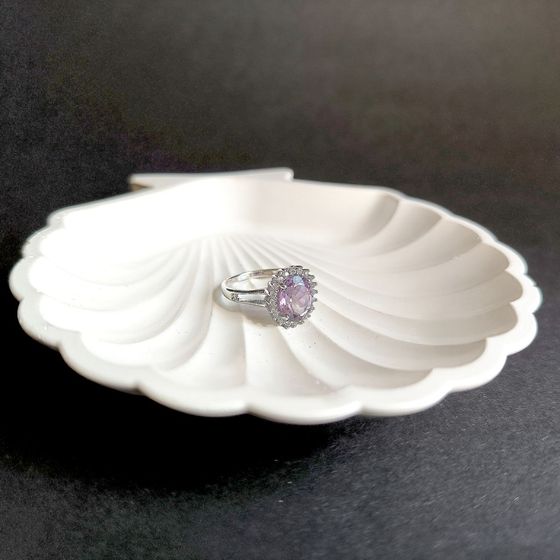 Silver ring with amethyst