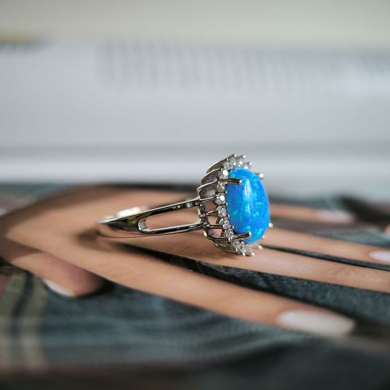 Серебряное кольцо с опалом 1.265ct