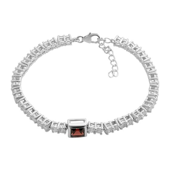 Серебряный браслет с гранатом 10.017ct