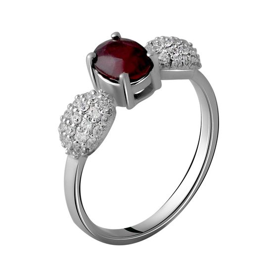 Silver ring with ruby 1.865ct