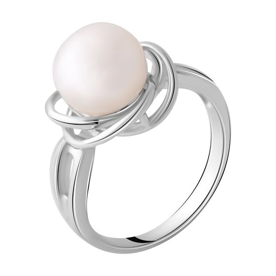 Silver ring with 4.376 ct of pearls