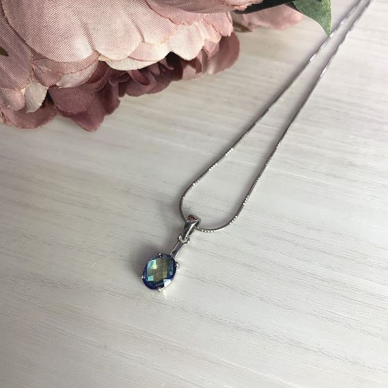 Серебряная подвеска с мистик топазом 4.507ct