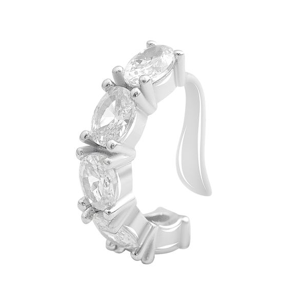 Silver earrings with cubic zirconia