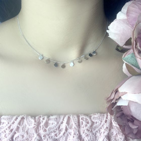 Silver necklace without stones
