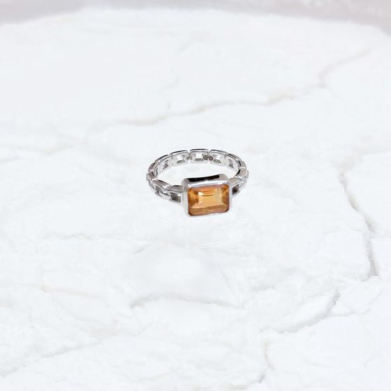 Срібна каблучка із золотим кварцом 1.725ct