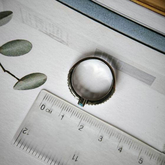 Серебряное кольцо с топазом Лондон Блю 0.527ct